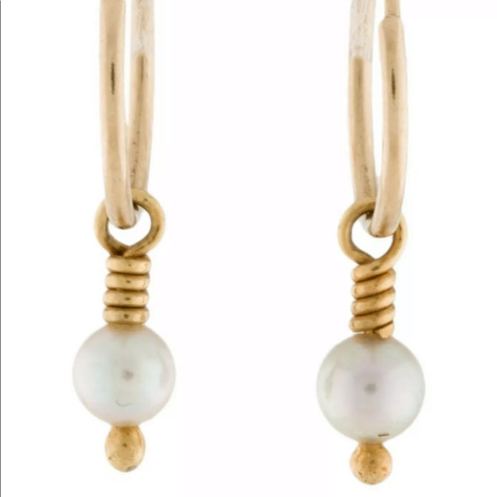 Lee Brevard pearl drop earrings